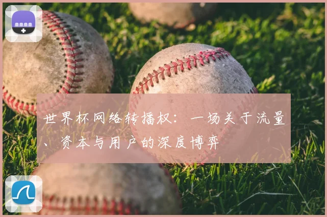 世界杯网络转播权：一场关于流量、资本与用户的深度博弈